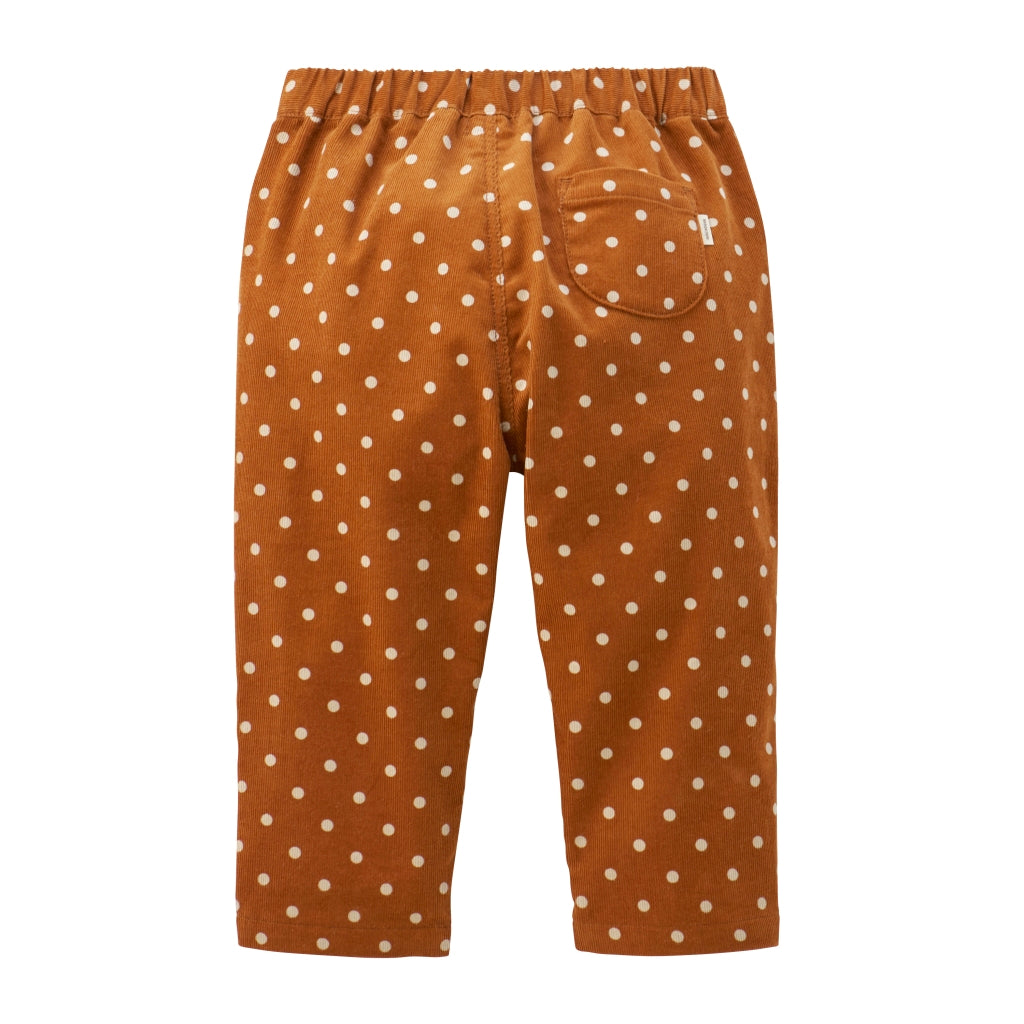 PANTALON OURSON MARRON À POIS