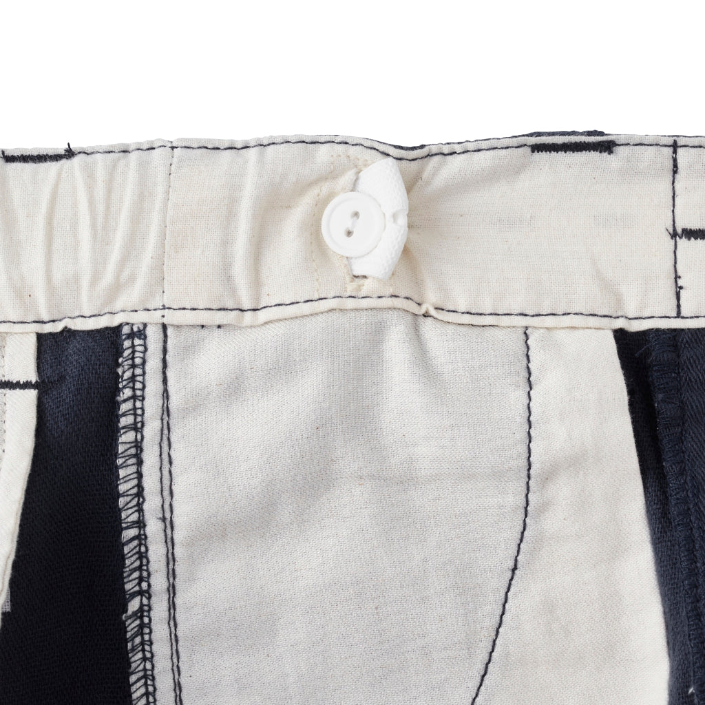 PANTALON EN COTON BLEU MARINE STANDARD DOUBLE B